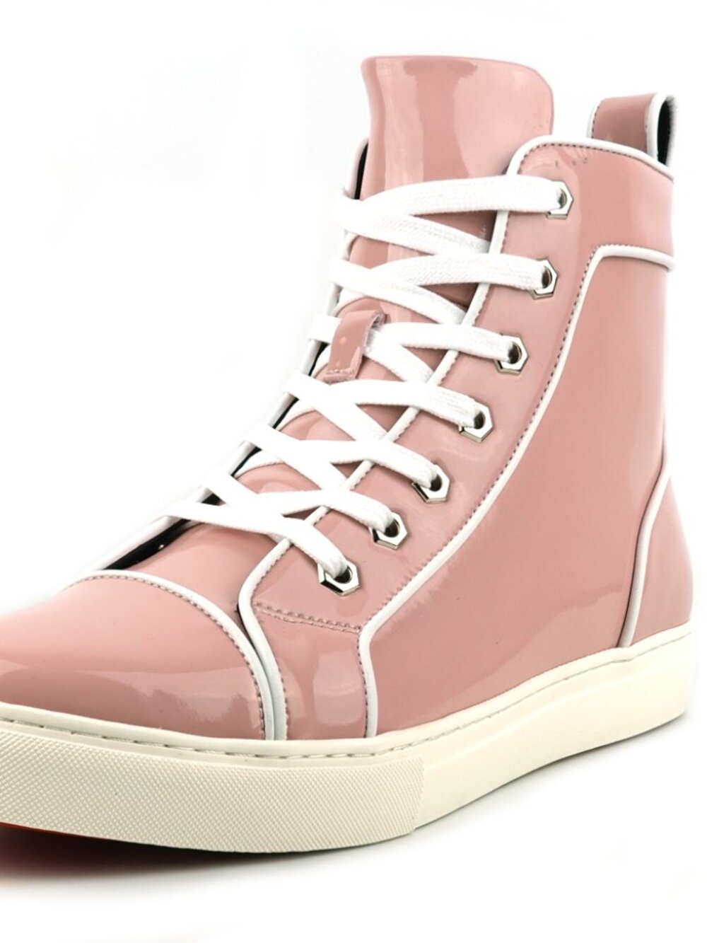 FI-2416 Pink Patent Leather Lace up High top Sneaker Encore by Fiesso